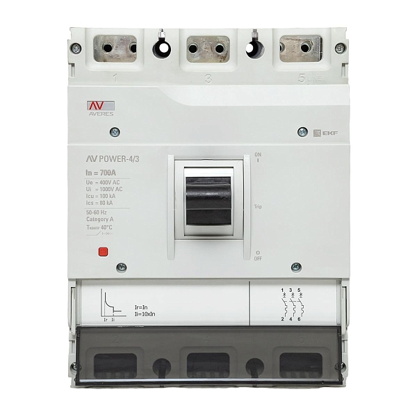 Выключатель автоматический в литом корпусе AV-POWER-4/3 700А 100кА TR EKF