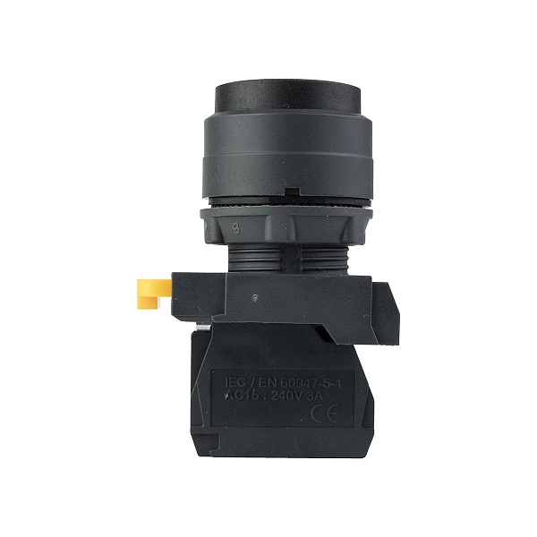 Кнопка выпирающая SB-35 с фиксацией 1NO черная IP65 EKF