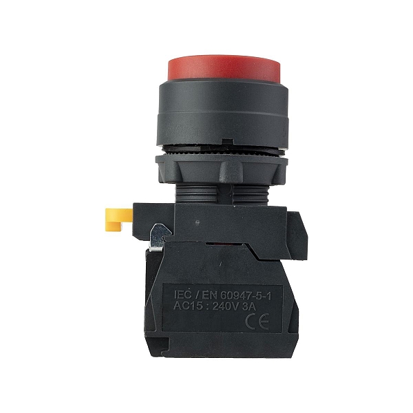 Кнопка выпирающая SB-35 с фиксацией 1NO+1NC красная IP65 EKF