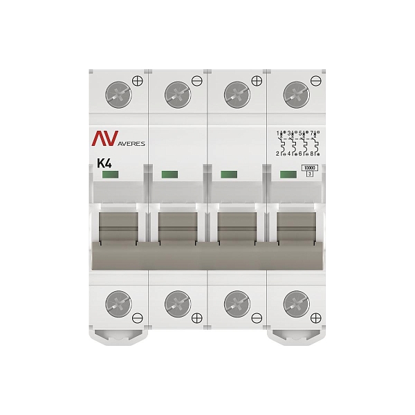 Выключатель автоматический AV-10 DC 4P 4A (K) 10kA EKF AVERES