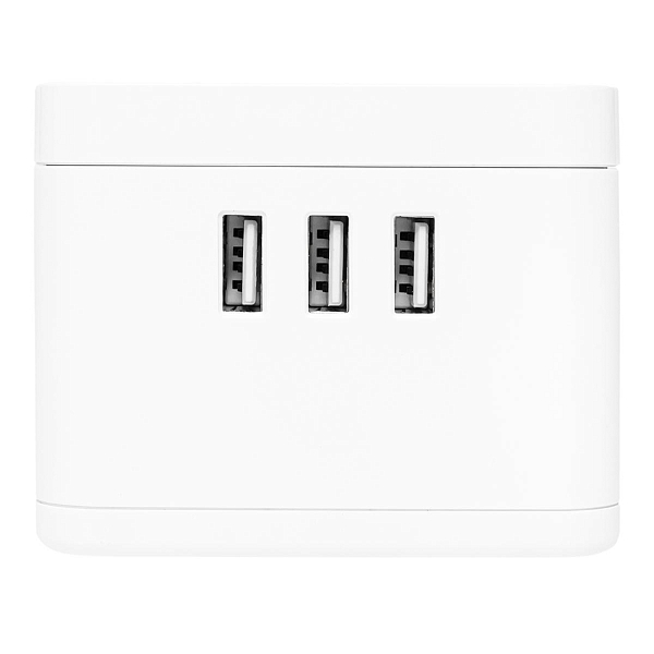 Удлинитель "Куб" 2 гнезда 3USB 2,4А+зарядное устройство 1,3 метра 1мм2