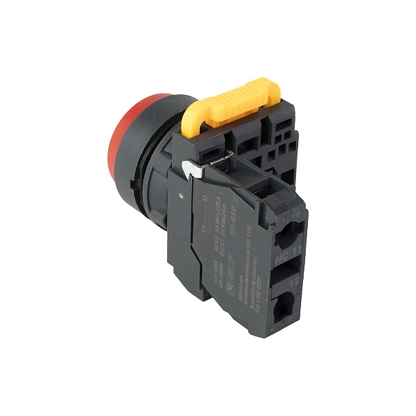 Кнопка выпирающая SB-25 без фиксации 1NС красная IP65 EKF
