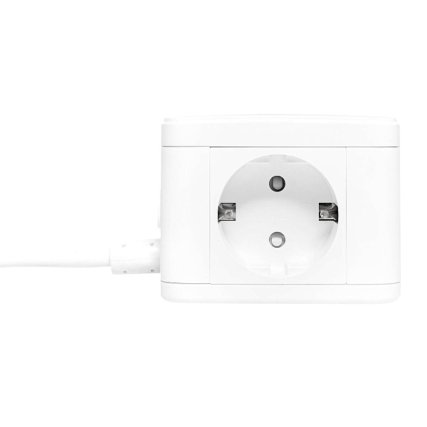 Удлинитель "Куб" 2 гнезда 2USB 2,4А+Type C + Ночник 1,3 метра 1мм2