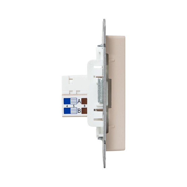 Механизм розетки RJ45 (cat5), кремовый Эпика EKF