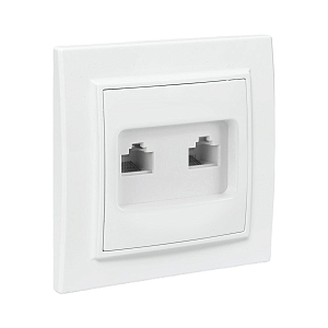 Минск Розетка RJ-45+Phone СП белая EKF