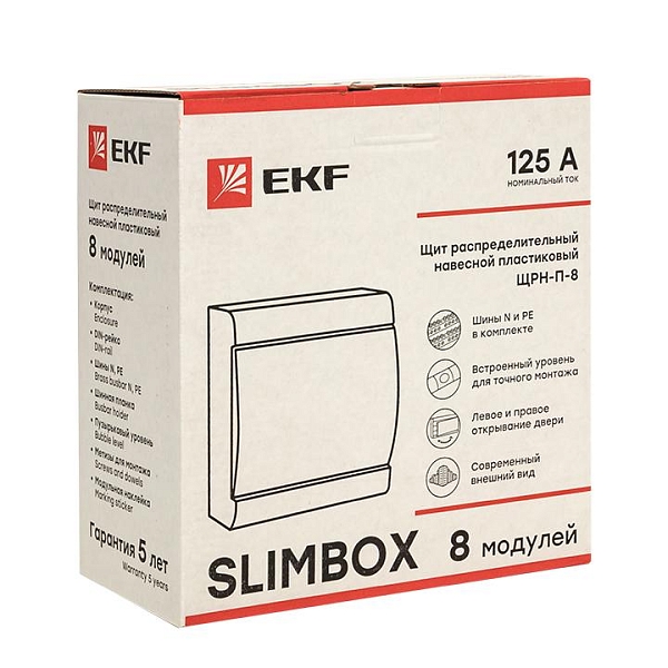 Щит распред. навесной ЩРН-П-8 "SlimBox" IP41 EKF 