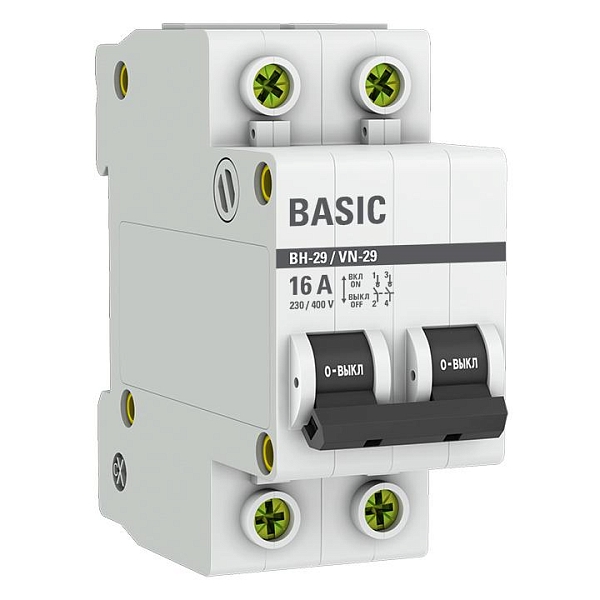 Выключатель нагрузки ВН-29 2P 16А BASIC