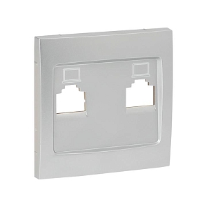 Валенсия лицевая панель розетки RJ-45 1-местная сталь EKF
