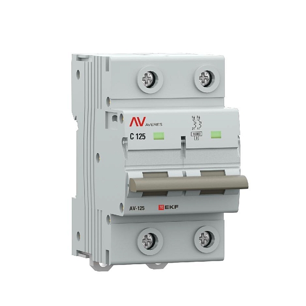 Выключатель автоматический AV-125 2P 125A (D) 10kA EKF AVERES