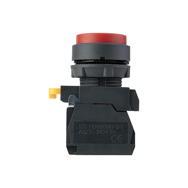 Кнопка выпирающая SB-25 без фиксации 1NO+1NС красная IP65 EKF