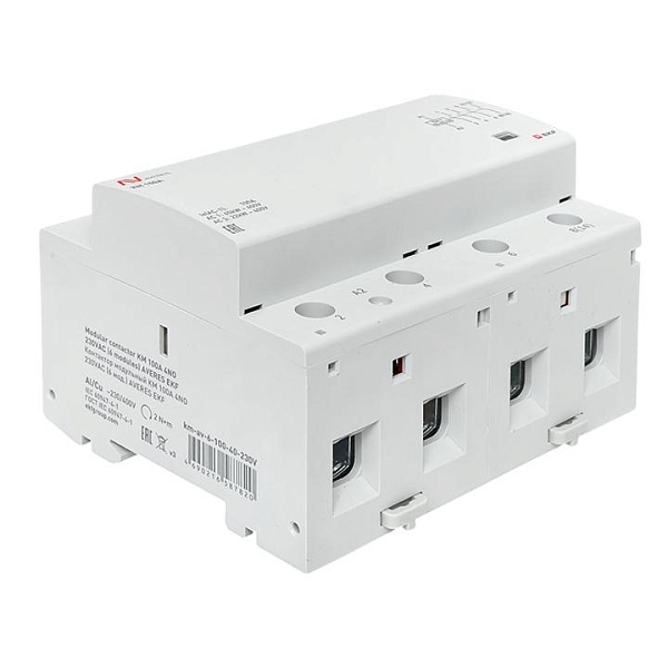 Контактор модульный КМ 100А 4NO 230В АС (6 мод.) AVERES EKF