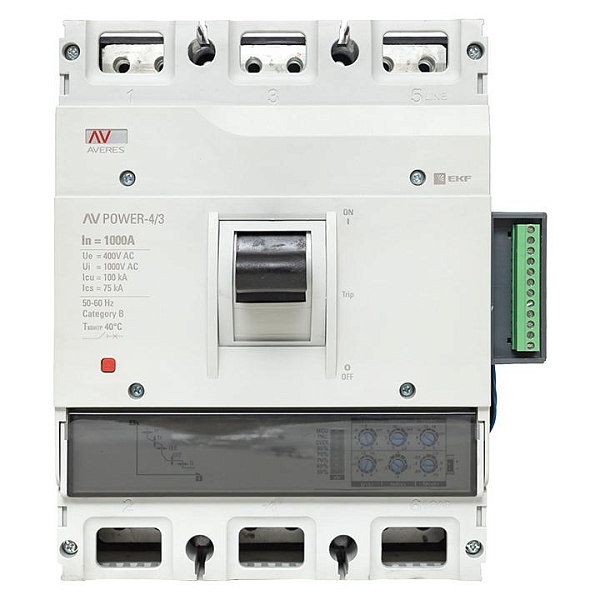 Выключатель автоматический в литом корпусе AV-POWER-4/3 1000А 100кА ETU2.2 EKF
