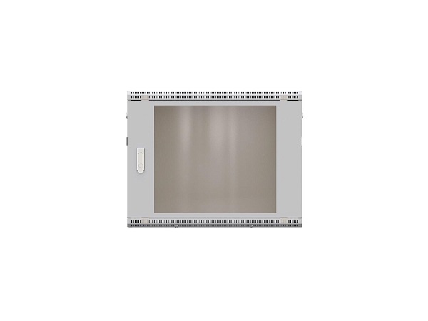 Шкаф настенный 19" TERACOM PRO 9U 600x450 мм дверь стеклянная с замком-ручкой серый