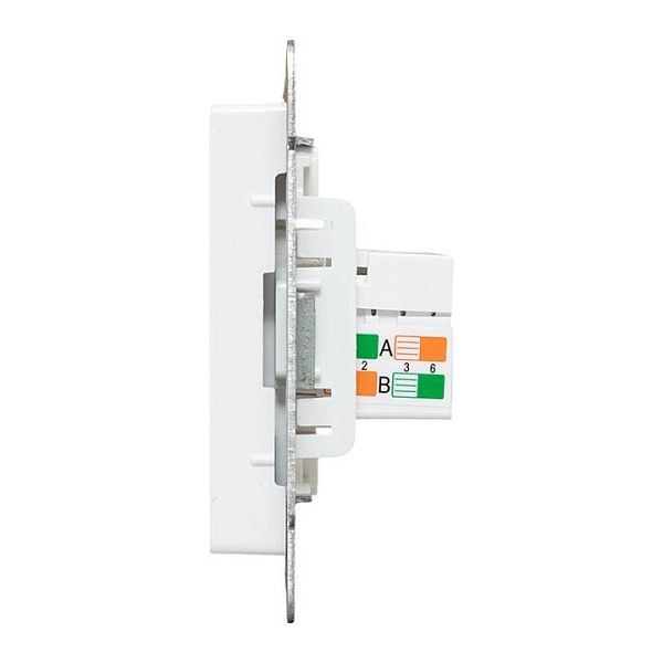 Механизм розетки RJ45 - 2шт, (cat5), белый Эпика EKF