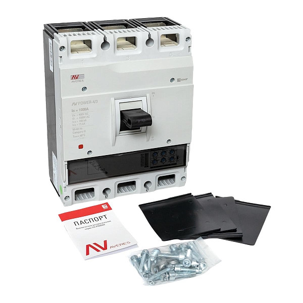 Выключатель автоматический в литом корпусе AV-POWER-4/3 1000А 100кА ETU2.0 EKF
