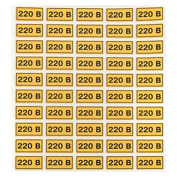 Наклейка "220В" (20x40) EKF PROxima
