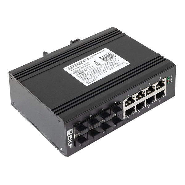 Промышленный неуправляемый коммутатор U-8GX/SFP-8GT, 8 портов 1000Base-X SFP, 8 портов 10/100/1000Base-T(X) RJ45, монтаж на динрейку TSX EKF